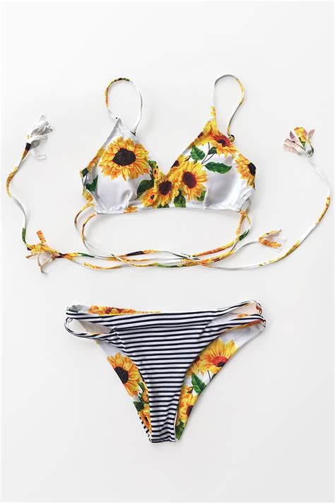 Sunflower Print Bikini