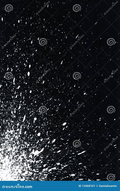 White Paint Splatter On Black Background Royalty-Free Stock Photo