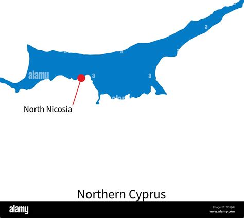 Vector Map Of Northern Cyprus And Capital City North Nicosia Stock