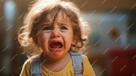 Imagem De Criança Triste - Criança sentada e chorando no jardim de infância, menina triste e ...