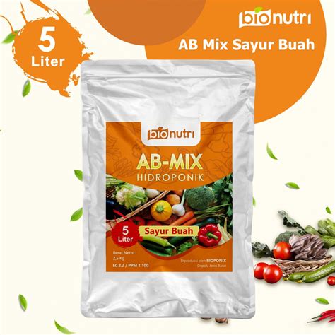 Jual Pupuk Nutrisi Hidroponik Ab Mix Sayuran Buah Liter Liter