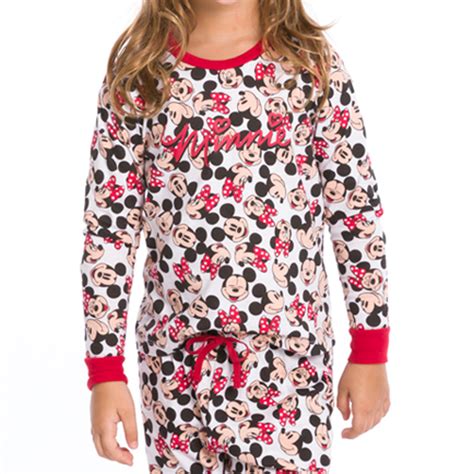 Pijama Da Minnie Infantil - Pijama Longo Infantil Feminino Minnie Disney 24.03.0011