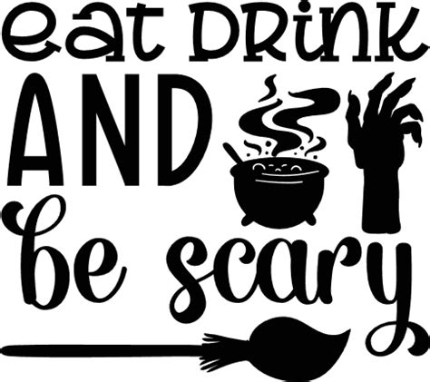 Eat Drink And Be Scary Halloween Free Svg File For Members Svg Heart