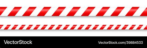 Realistic Red Barricade Tape Police Warning Line Vector Image