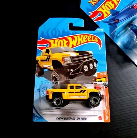 Hot Wheels Chevy Silverado Off Road Yellow Hotwheels HW Hot Trucks Hobbies Toys Toys
