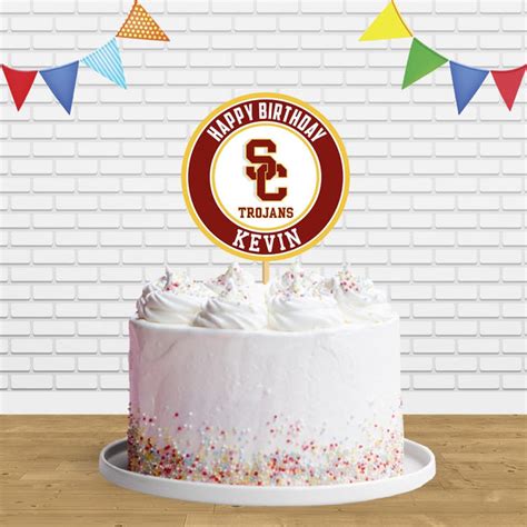 Usc Trojans Cake Topper Centerpiece Birthday Party Decorations Cakecery