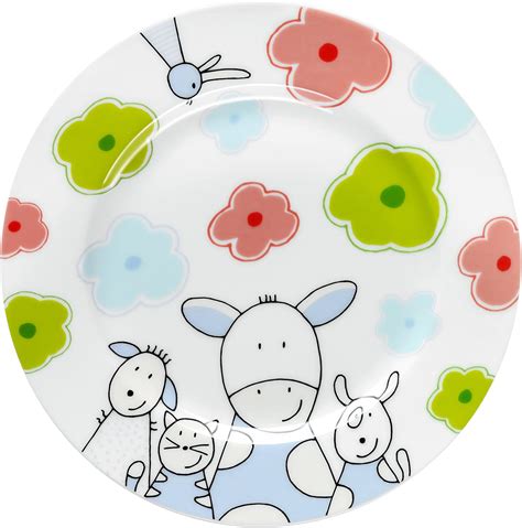WMF Farmily Kindergeschirr Kinderteller, Ø 19,0 cm, Porzellan ...