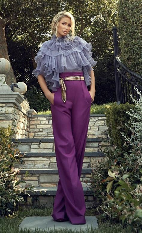 Purple Fashion Fashion Colours Purple Trousers Outfit Brukat Dress