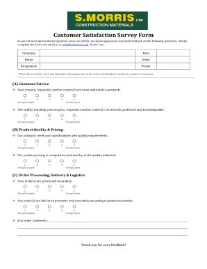 Fillable Online Customer Satisfaction Surveys Questions Tips