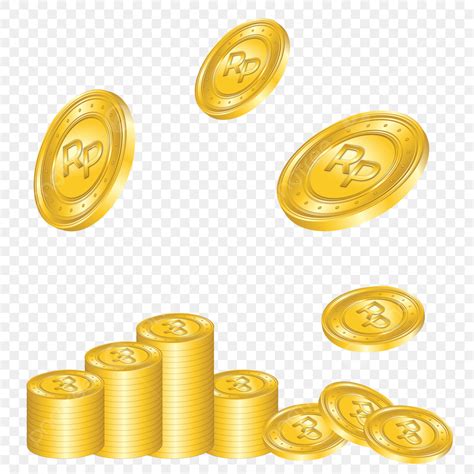 stack  coins vector png images indonesia rupiah golden money coin
