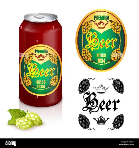 Premium beer label design Stock Vector Image & Art - Alamy