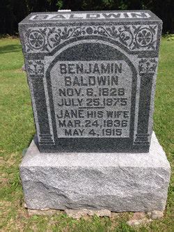 Jane Baldwin M Morial Find A Grave