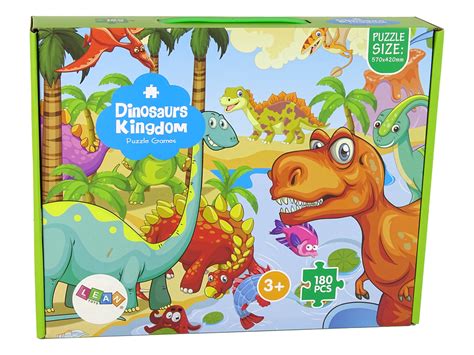 Puzzle Wiat Dinozaur W Element W Leantoys Pl