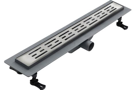 Линейный трап пластиковый для душа Millennium 60 см, решётка BASE, с ...