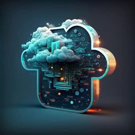 Premium Photo The Concept Of Cloud Computing Technology Is Depicted