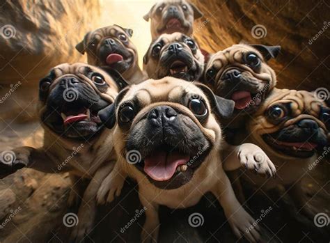 A group of pugs stock image. Image of pedigree, pedigreed - 290947171
