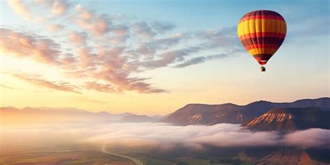 Premium AI Image Colorful Hot Air Balloons In The Sky