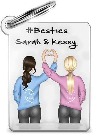 Schl Sselanh Nger Beste Freundin Besties Mit Personalisierten Clipart