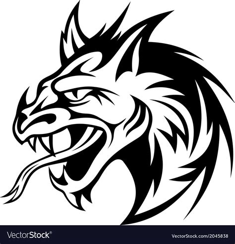 Angry Dragon Royalty Free Vector Image Vectorstock