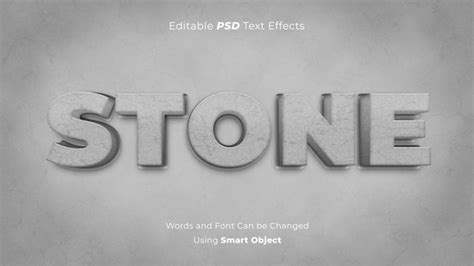 Premium PSD Editable 3d Concrete Stone Psd Text Effect