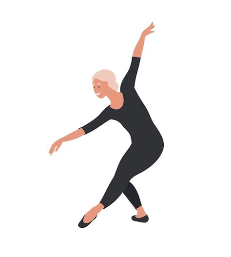Premium Vector Mature Old Elder Ballerina Woman Ballet Dancer