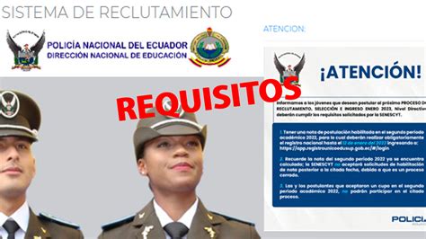 Requisitos Para Policía Nacional En Ecuador 2024