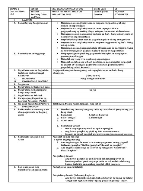 Cot Lesson Plan 2022 2023 Pdf