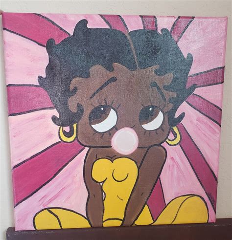 Pop Art Betty Boop Acrylic Painting Etsy