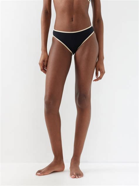 TOTÊME Recycled Fibre blend Bikini Briefs Black Editorialist