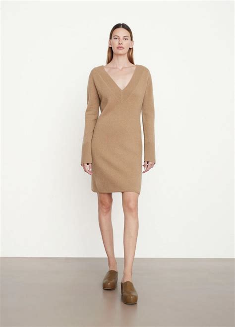 V Neck Dress Sweater Dress In Vince Products Vince