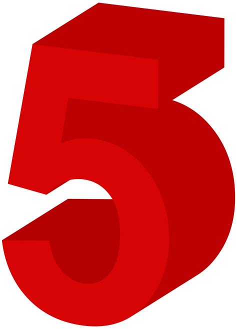 Number Five Red Png Clip Art Image Gallery Yopriceville High