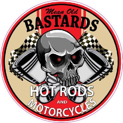 Mean Old Bastard V Hot Rod Decal Sticker