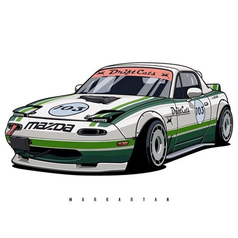 Oleg Markaryan On Instagram V8 Drift Mazda Mx5 Miata Vector Art