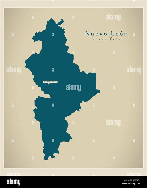 Modern Map - Nuevo Leon MX Stock Vector Image & Art - Alamy