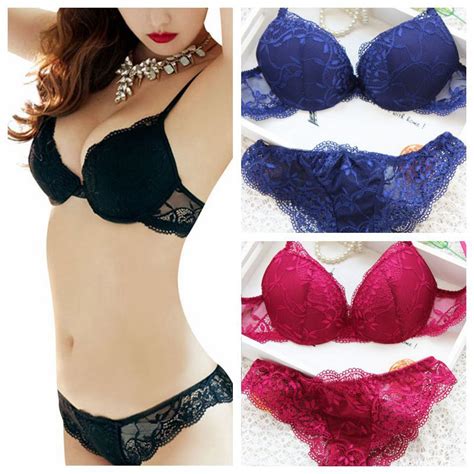 Women Sexy Lingerie Set Embroidery Lace Push Up Bra Panty Sets Underwear Shopee Malaysia