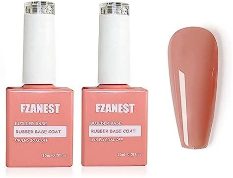 Amazon FZANEST Rubber Base Gel For Nails 2pcs Set 6 In 1 Nude