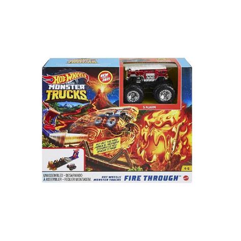 Monster Truck Fire Through Pista Hot Wheels Opci N A Shop