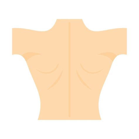 Naked Human Back Icon Flat Style 15211611 Vector Art At Vecteezy