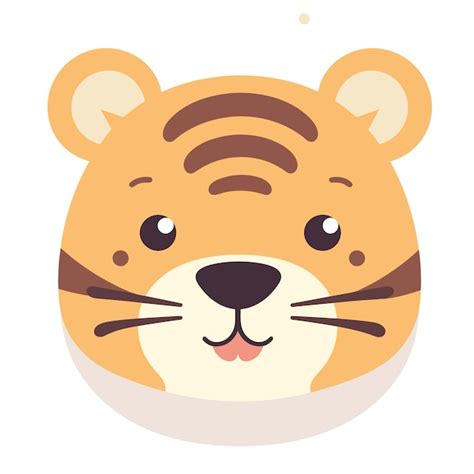 Mascote do tigre bebê ilustração do tigre kawaii Vetor Premium