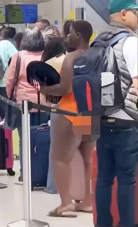 Naked Woman Shocks Passengers By Wearing Nothing From Waist Down In Airport Daily Star