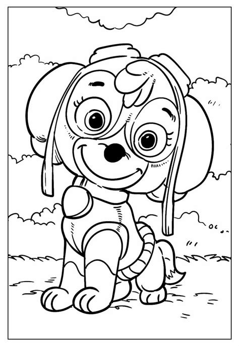 Desenho Da Sky - Desenhos da Skye para Colorir e Imprimir - Aprender a Desenhar