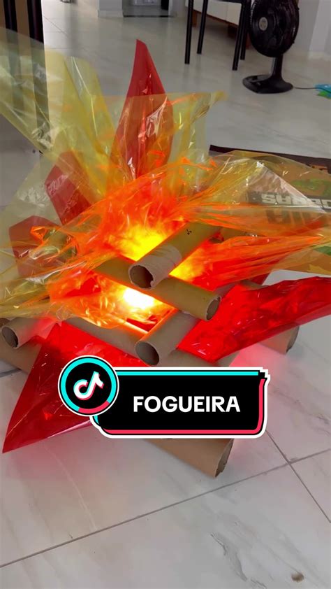 Fogueira Artificial Para Decoração - Decoração de São João: Fogueira Artificial Criativa | TikTok