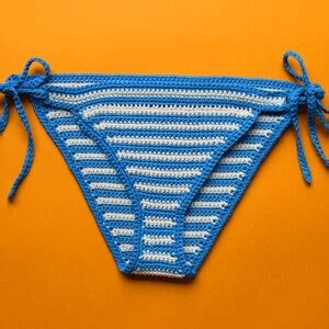 Striped Bikini Set PDF Crochet Pattern Santorini Bikini Crochet Pattern Etsy