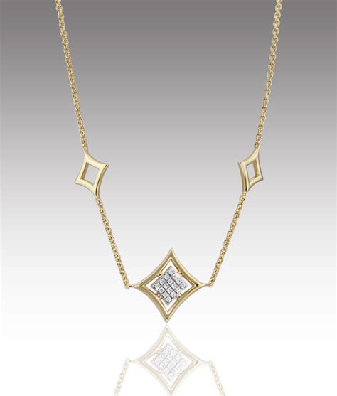 Pointy Square Diamond Necklace - DBS Fine Jewelers