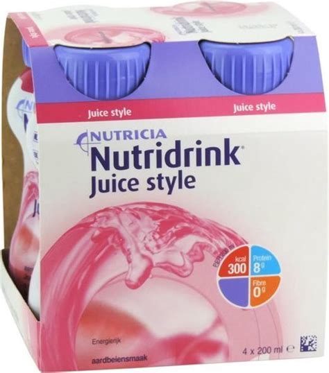 Nutridrink Juice Aardbei 24 X 200ml Bol