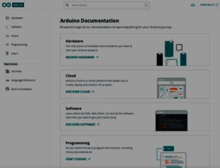 Access docs.arduino.cc. Arduino Docs | Arduino Documentation