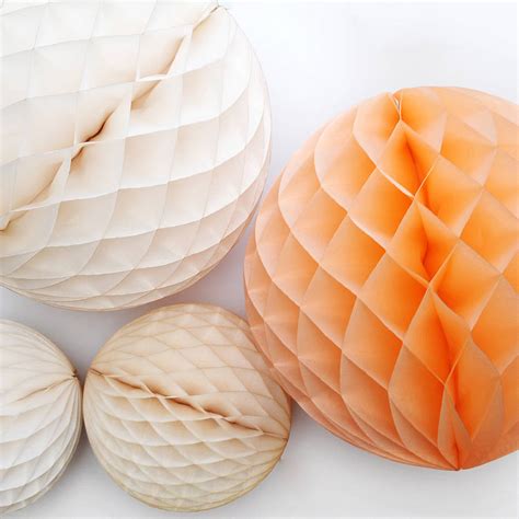 Tissue Paper Honeycomb Ball Decoration By Peach Blossom