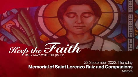 Keep The Faith Daily Mass With The Jesuits Sep Thu Memorial