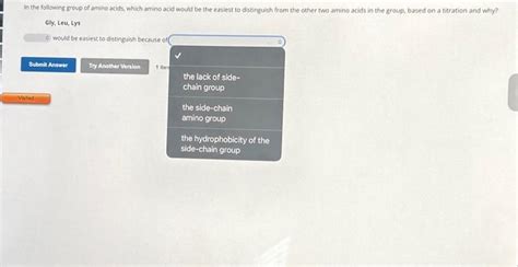 Solved In the following group of amino acids, which amino | Chegg.com