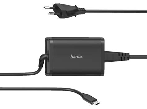 HAMA USB C Notebook Netzteil Universal 5 20 Volt 65 Watt Schwarz